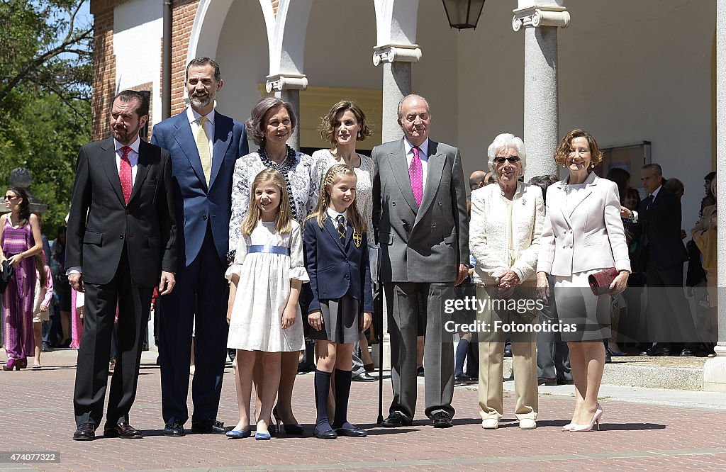 Spanish Royals Attend Their Daughter Leonor's First Communion