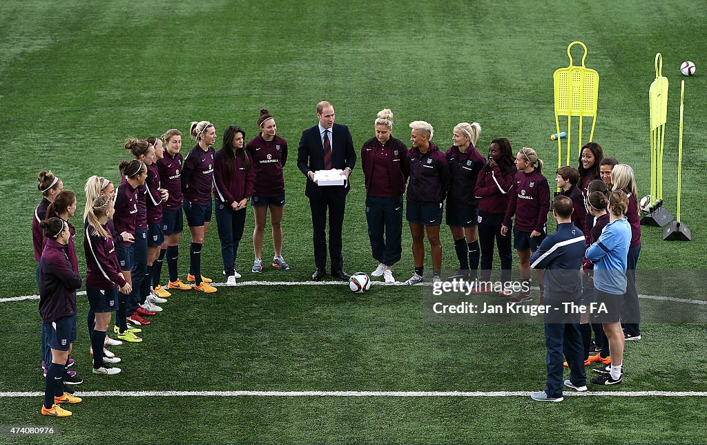 HRH The Duke of Cambridge Visits the England Women's Senior Team