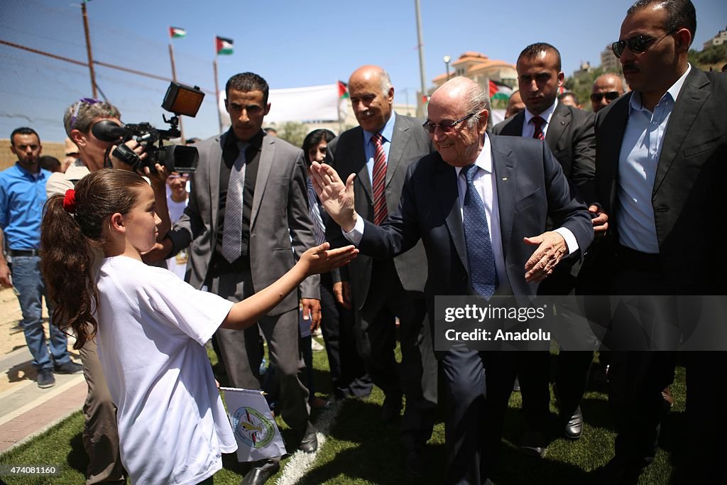 FIFA President Sepp Blatter in Ramallah