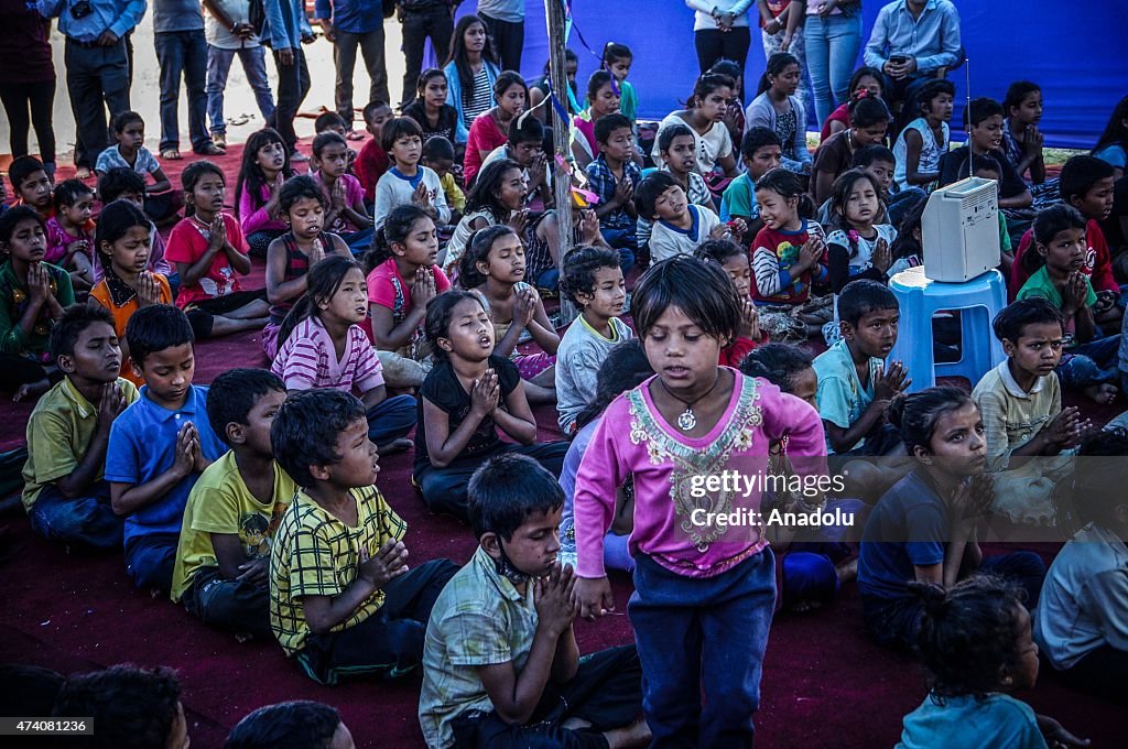 Daily Life of earthquake survivors in temporarily shelter