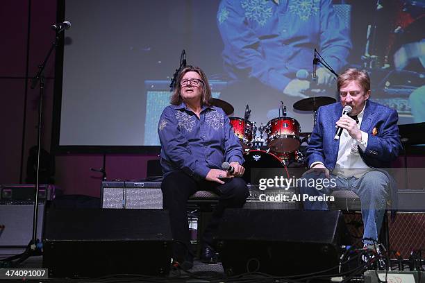 Billy J. Kramer is interviewed by Host Ken Dashow as he attends Fest For Beatles Fans 2014 at Grand Hyatt New York on February 8, 2014 in New York...