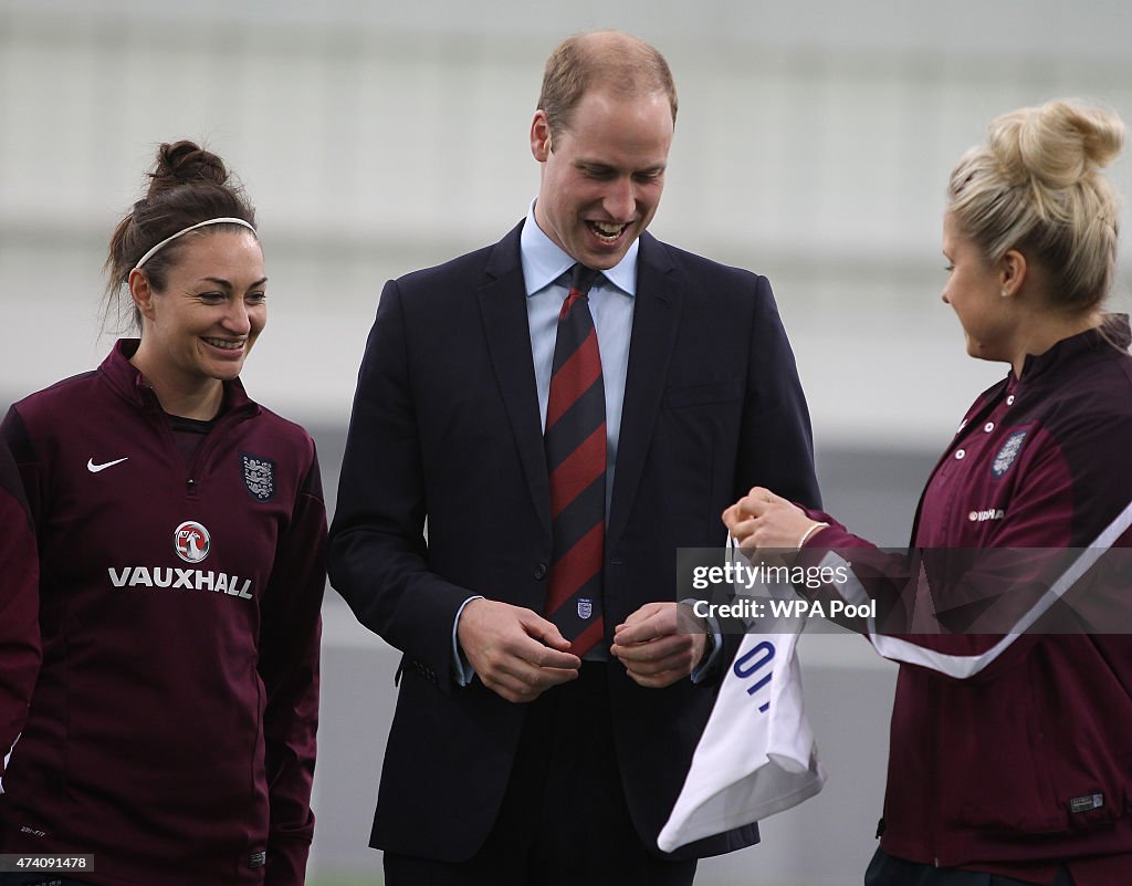 The Duke Of Cambridge Meets Women Team Ahead Of FIFA Women's World Cup 2015