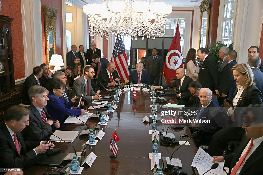 Tunisian President Beji Caid Essebsi Meets U.S. Officials And Business Leaders