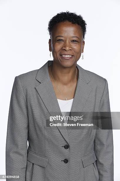 Uncasville, CT Assistant Coach, Jennifer Gillom of the Connecticut Sun poses for portraits at WNBA Media Day Mohegan Sun on May 19, 2015 in New York,...