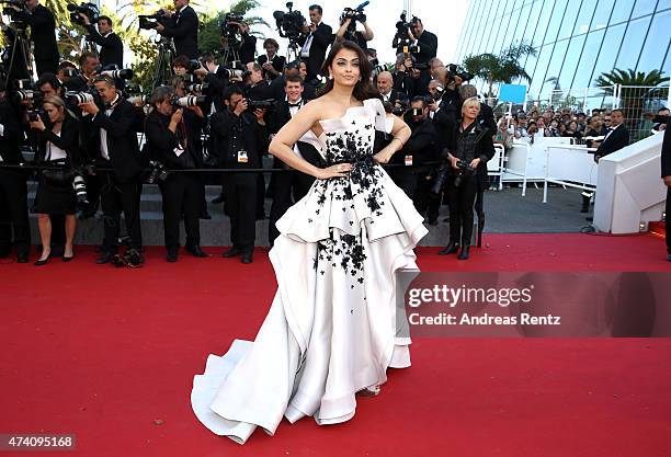 Aishwarya Rai Bachchan attends the Premiere of "Youth" during the 68th annual Cannes Film Festival on May 20, 2015 in Cannes, France.