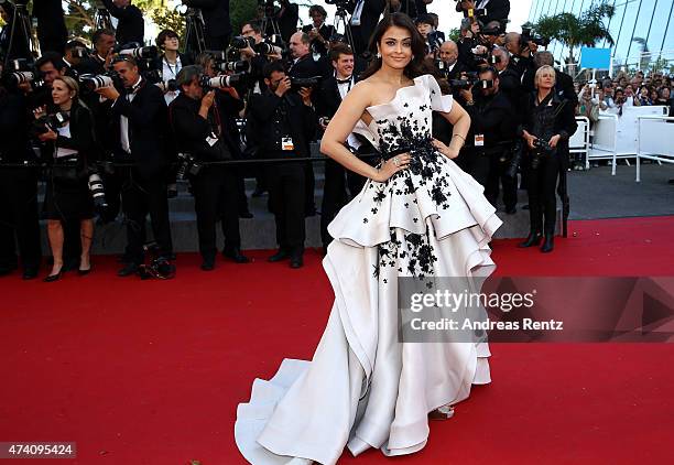 Aishwarya Rai Bachchan attends the Premiere of "Youth" during the 68th annual Cannes Film Festival on May 20, 2015 in Cannes, France.
