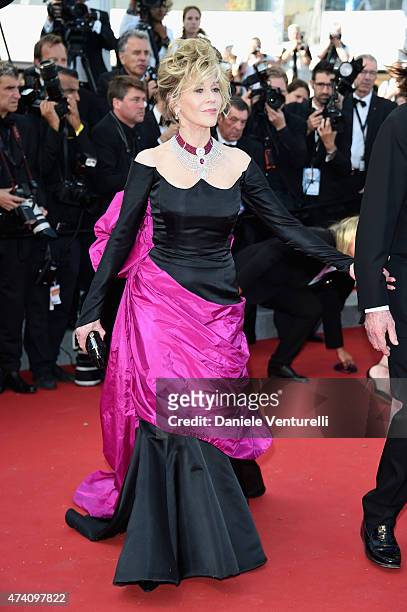 Jane Fonda attends the "Youth" Premiere during the 68th annual Cannes Film Festival on May 20, 2015 in Cannes, France.