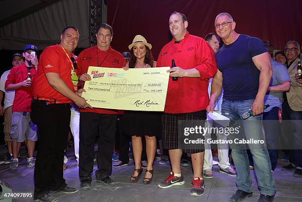 Rachael Ray and Robert Irvine attend Amstel Light Burger Bash presented by Pat LaFrieda Meats hosted by Rachael Ray during the Food Network South...