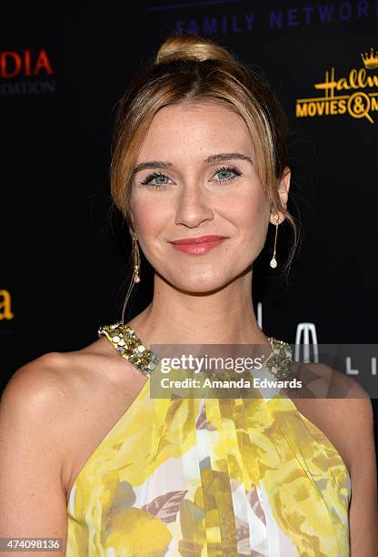 Correspondent Abbie Boudreau arrives at the 40th Anniversary Gracies Awards at The Beverly Hilton Hotel on May 19, 2015 in Beverly Hills, California.