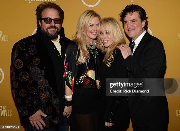 Raul and Betty Malo, Sandi Spika Borchetta, and Big Machine Label Group President & CEO Scott Borchetta attend the official after party of the New...