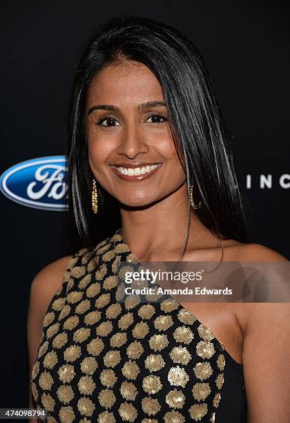 Announcer Noopur Agarwel arrives at the 40th Anniversary Gracies Awards at The Beverly Hilton Hotel on May 19, 2015 in Beverly Hills, California.