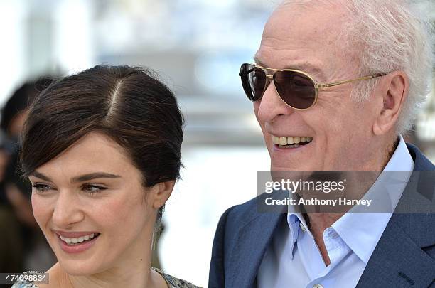 Rachel Weisz and Michael Caine attend the "Youth" photocall during the 68th annual Cannes Film Festival on May 20, 2015 in Cannes, France.