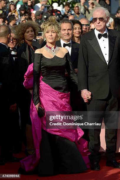 Jane Fonda and Michael Caine attend the "Youth" Premiere during the 68th annual Cannes Film Festival on May 20, 2015 in Cannes, France.