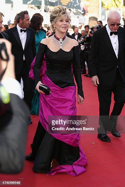 Actor Jane Fonda attends the Premiere of "Youth" during the 68th annual Cannes Film Festival on May 20, 2015 in Cannes, France.