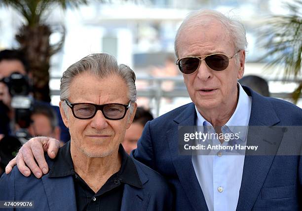 Harvey Keitel and Michael Caine attend the "Youth" photocall during the 68th annual Cannes Film Festival on May 20, 2015 in Cannes, France.