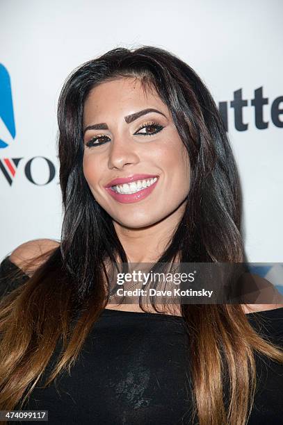 Natalie Guercio attends Jenni "JWoww" Farley's Birthday Celebration at Drunken Monkey on February 21, 2014 in the Staten Island borough of New York...