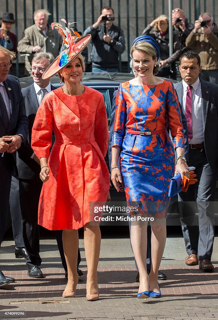 Queen Maxima of The Netherlands and Queen Mathilde of Belgium Open Sculpture Exhibition Vormidable