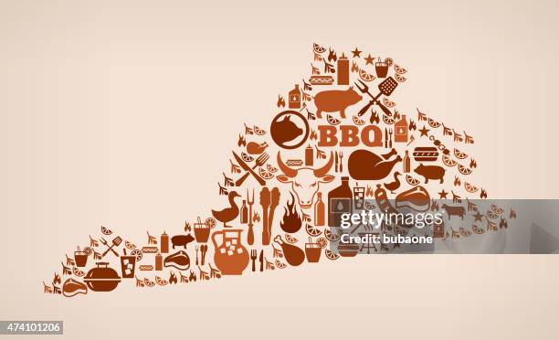 virginia state summer barbecue invitation vector background - grilled corn stock illustrations