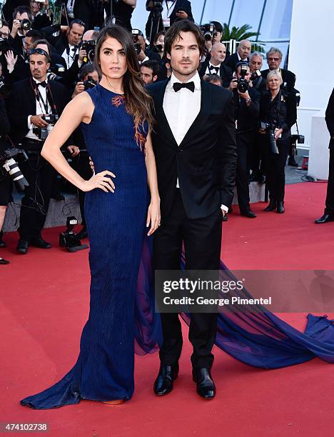 Nikki Reed and Ian Sonerhalder attends the "Youth" Premiere during the 68th annual Cannes Film Festival on May 20, 2015 in Cannes, France.