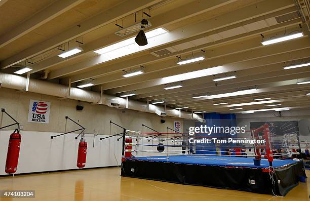 View inside the boxing training center at the United States Olympic Training Center on May 14, 2015 in Colorado Springs, Colorado.