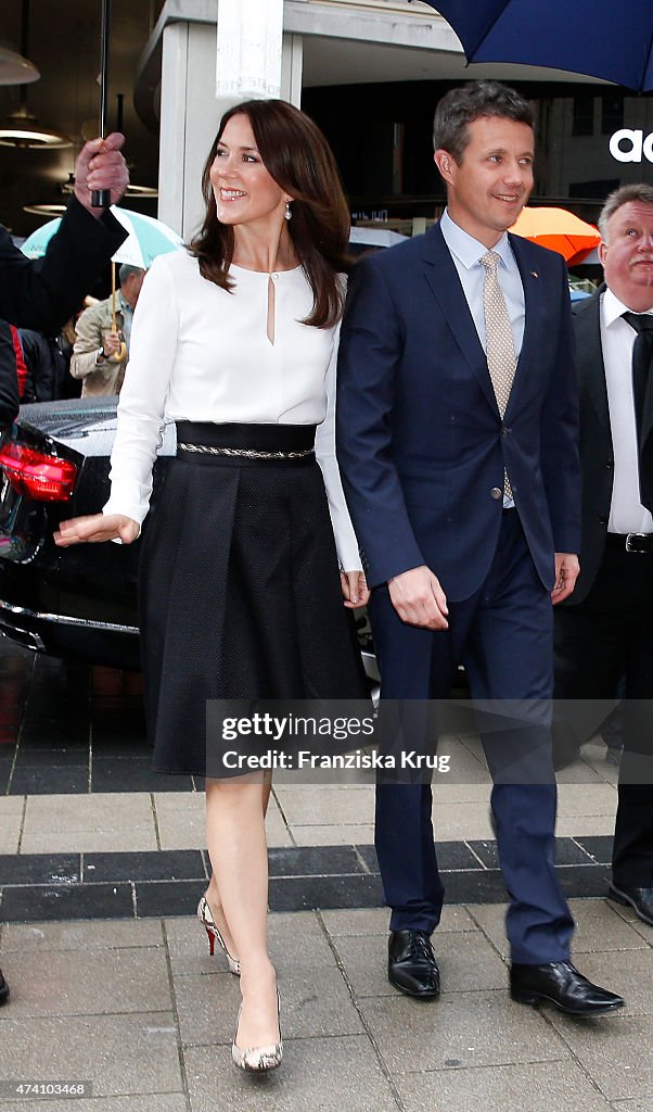 Danish Crown Prince Couple Opens ECCO Store Munich