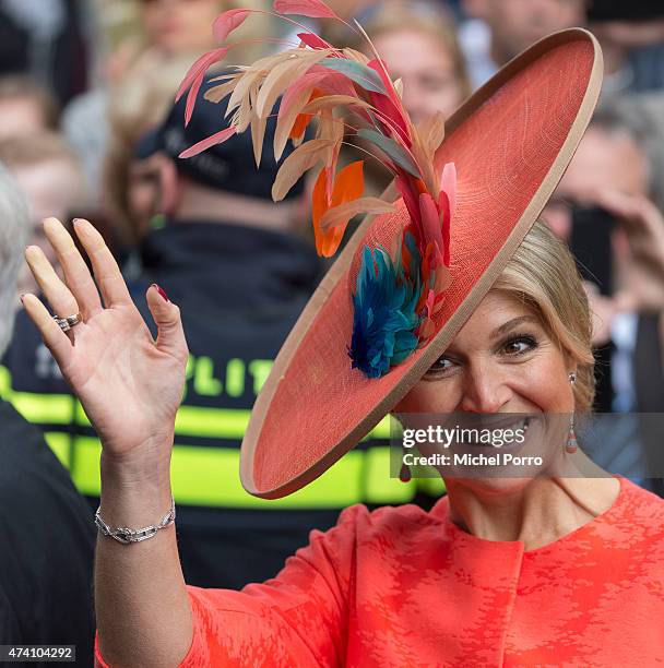 Queen Maxima of The Netherlands opens the sculpture exhibition Vormidable on May 20, 2015 in The Hague, Netherlands.