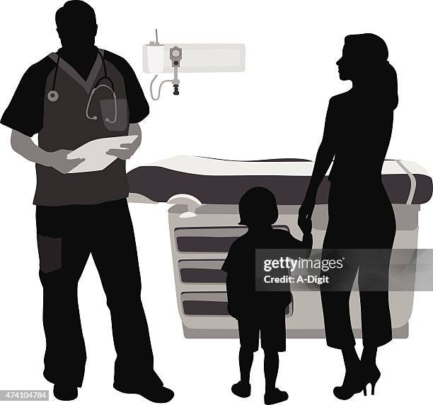 patient'sfile - male nurse stock illustrations