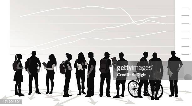 cost of studies - young adult stock illustrations