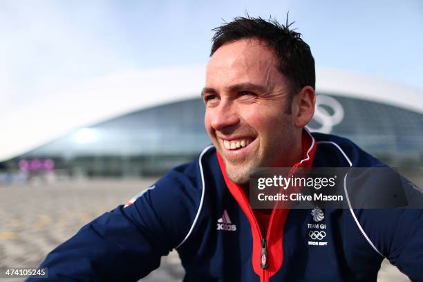 Silver medalist Curling team captain David Murdoch attends a British Olympic Association photocall at the Olympic Park on day fifteen of the 2014...