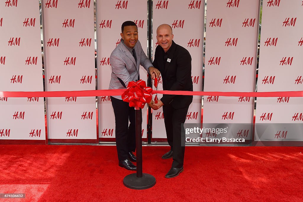H&M Herald Center Flagship Opening With John Legend