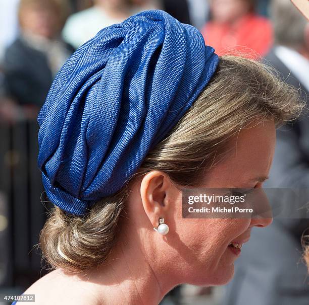 Queen Mathilde of Belgium opens the sculpture exhibition Vormidable on May 20, 2015 in The Hague, Netherlands.