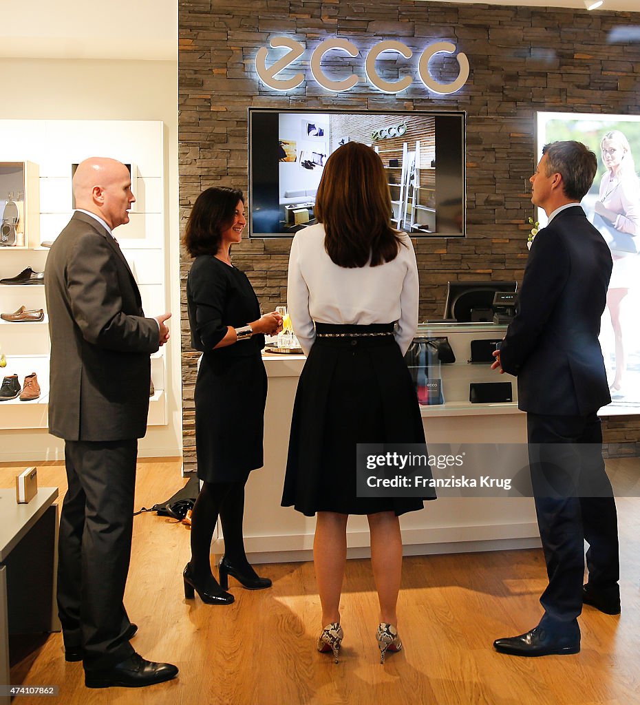 Danish Crown Prince Couple Opens ECCO Store Munich