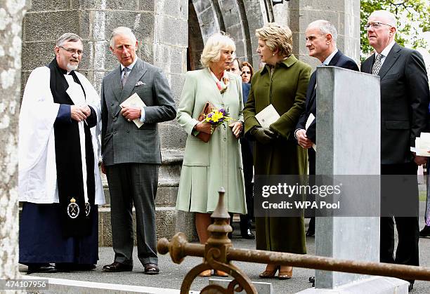 The Very Rev. Arfon Williams, Prince Charle, Prince of Wales, Camilla, Duchess of Cornwall. Former President of Ireland Mary McAleese, Martin...