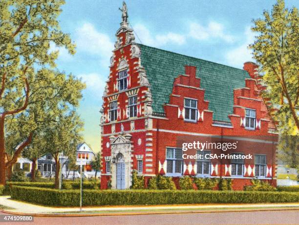 tall building - sidewalk stock illustrations
