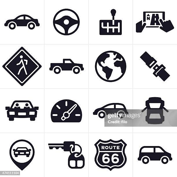 car driving and vehicle icons and symbols - seatbelt stock illustrations