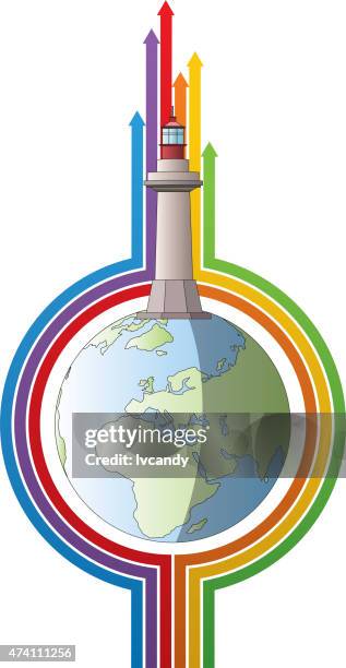 growth - lighthouse abstract stock illustrations
