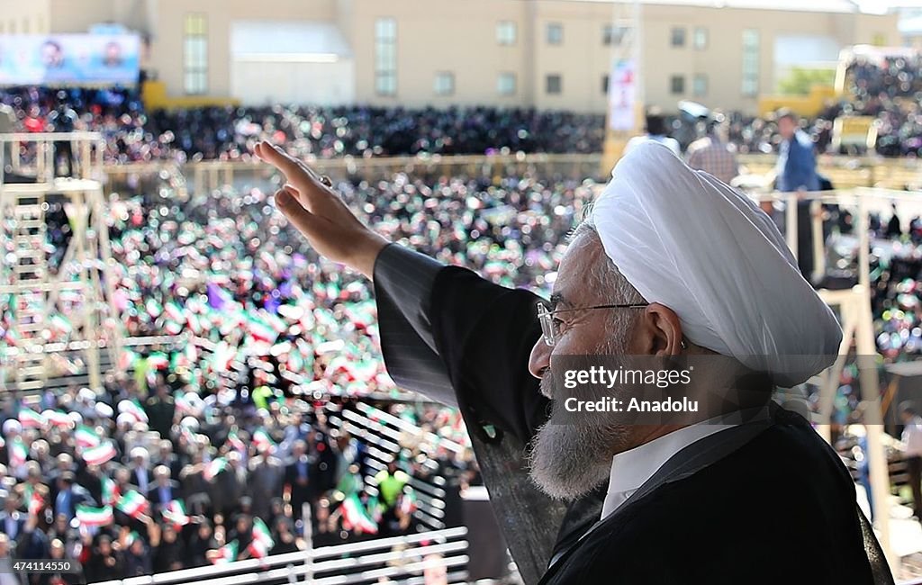 Iranian president Rouhani visits Tabriz