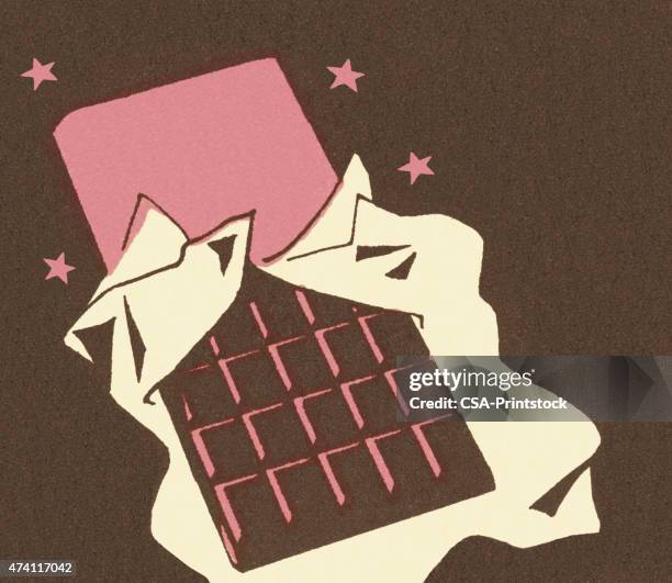 chocolate bar - chocolate packaging stock illustrations