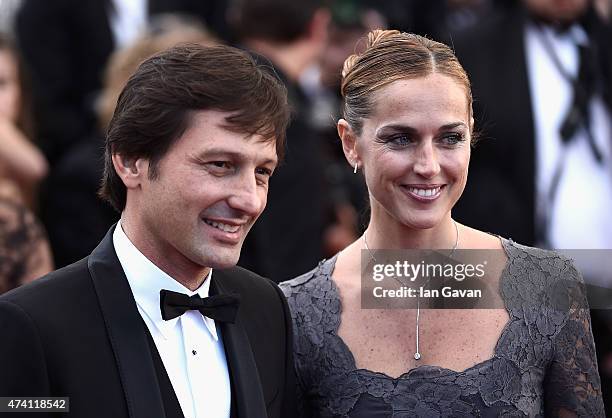 Leonardo Nascimento de Araujo and Anna Billo attends the Premiere of "Youth" during the 68th annual Cannes Film Festival on May 20, 2015 in Cannes,...