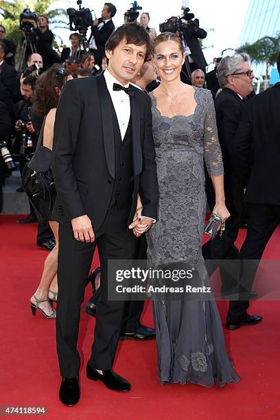 Leonardo Nascimento de Araujo and Anna Billo attend the Premiere of "Youth" during the 68th annual Cannes Film Festival on May 20, 2015 in Cannes,...