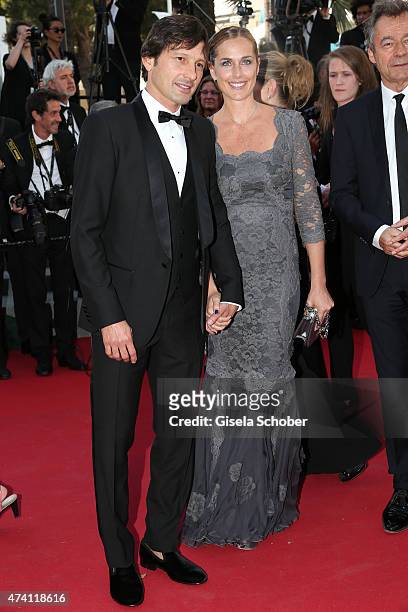 Leonardo Nascimento de Araujo and Anna Billo attend the Premiere of "Youth" during the 68th annual Cannes Film Festival on May 20, 2015 in Cannes,...