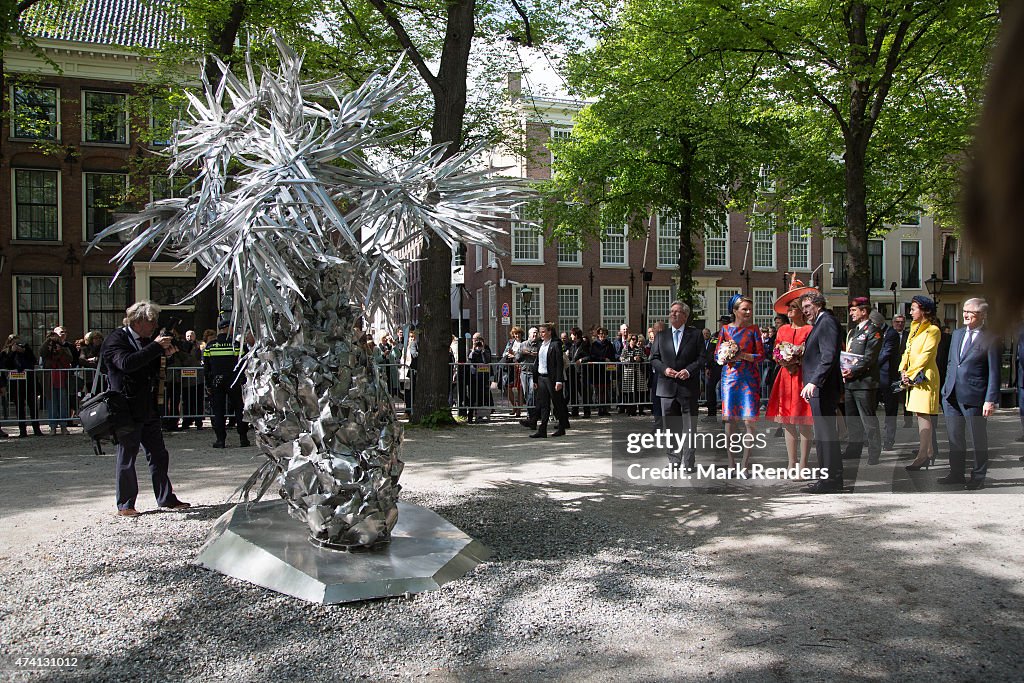 Queen Maxima of The Netherlands and Queen Mathilde of Belgium Open Sculpture Exhibition Vormidable