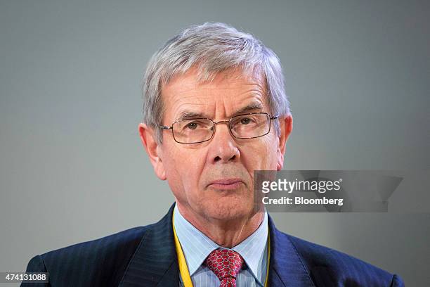 Philippe Varin, chairman of Areva SA, listens during a panel discussion at the Business Climate Summit in Paris, France, on Wednesday, May 20, 2015....