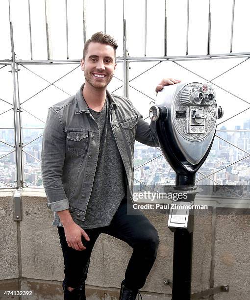 Nick Fradiani 'American Idol' winner visits The Empire State Building on May 20, 2015 in New York City.