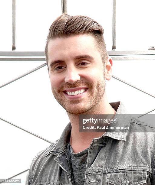 Nick Fradiani 'American Idol' winner visits The Empire State Building on May 20, 2015 in New York City.