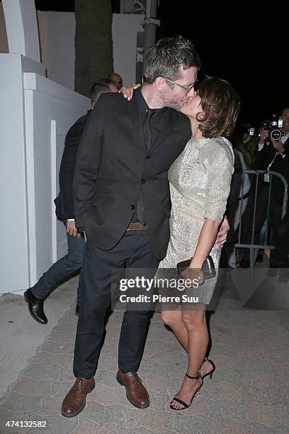 Jamie Hewlett and Emma De Caunes arrive at the Chanel and Vanity Fair party during the 68th annual Cannes Film Festival on May 20, 2015 in Cannes,...