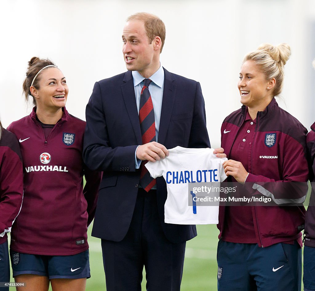 The Duke Of Cambridge Meets Women Team Ahead Of FIFA Women's World Cup 2015