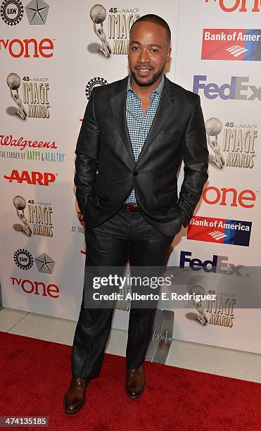 Actor Columbus Short attends the 45th NAACP Awards Non-Televised Awards Ceremony at the Pasadena Civic Auditorium on February 21, 2014 in Pasadena,...