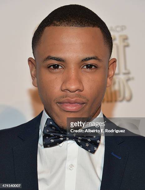 Actor Tequan Richmond attends the 45th NAACP Awards Non-Televised Awards Ceremony at the Pasadena Civic Auditorium on February 21, 2014 in Pasadena,...