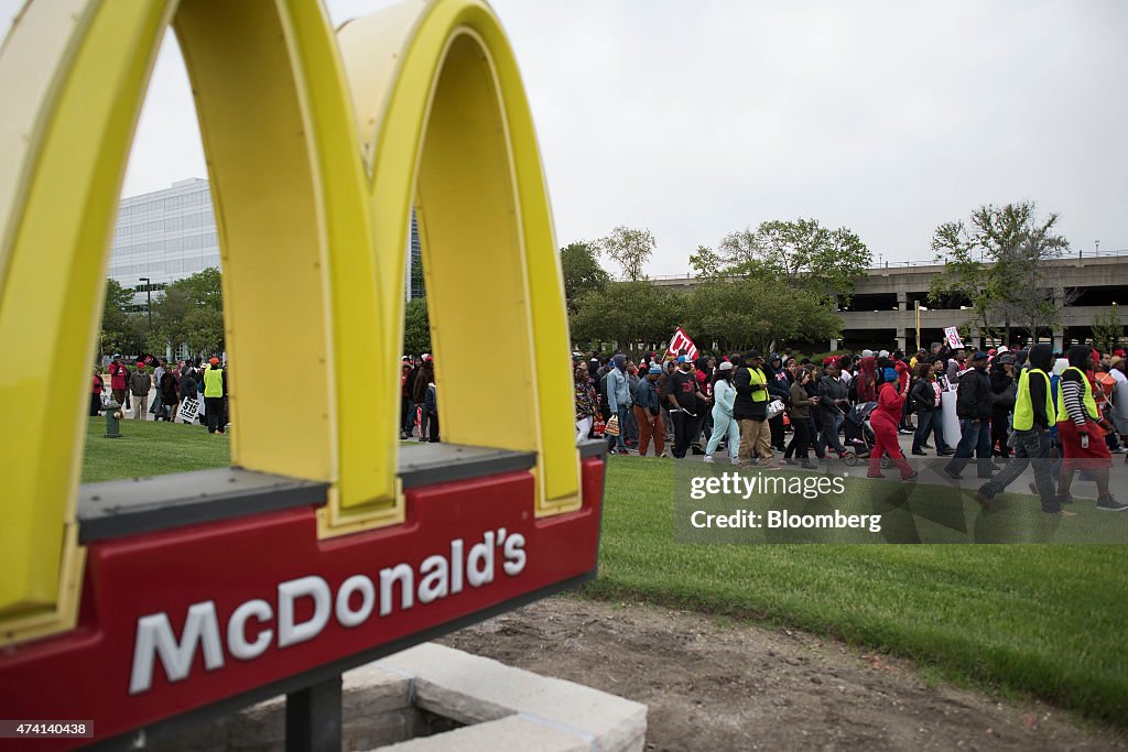 McDonald's Protesters Hit Headquarters Before Annual Meeting